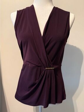 Calvin Klein Burgundy Sleeveless Top